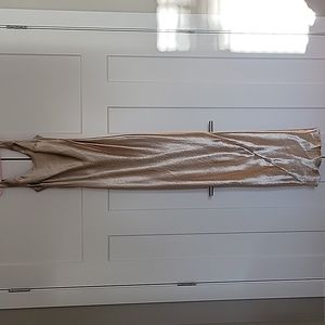 ASOS gold satin bridesmaid dress size 2